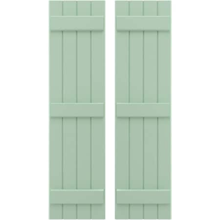 Ekena Millwork Americraft 4-Board, 3 Batten Exterior Real Wood Joined Board-n-Batten Shutters, ARW401BB414X82SGH, PR ARW401BB414X82SGH